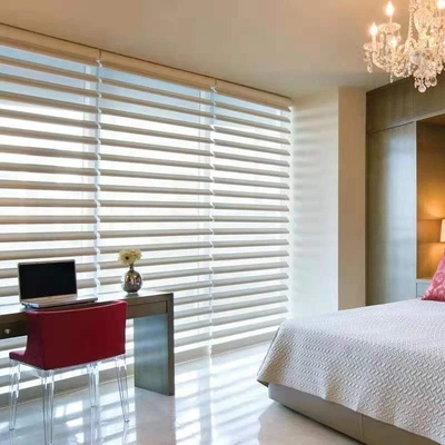 Электрические умные Shangrila моторизованные жалюзи с настройкой и горизонтальной структурой